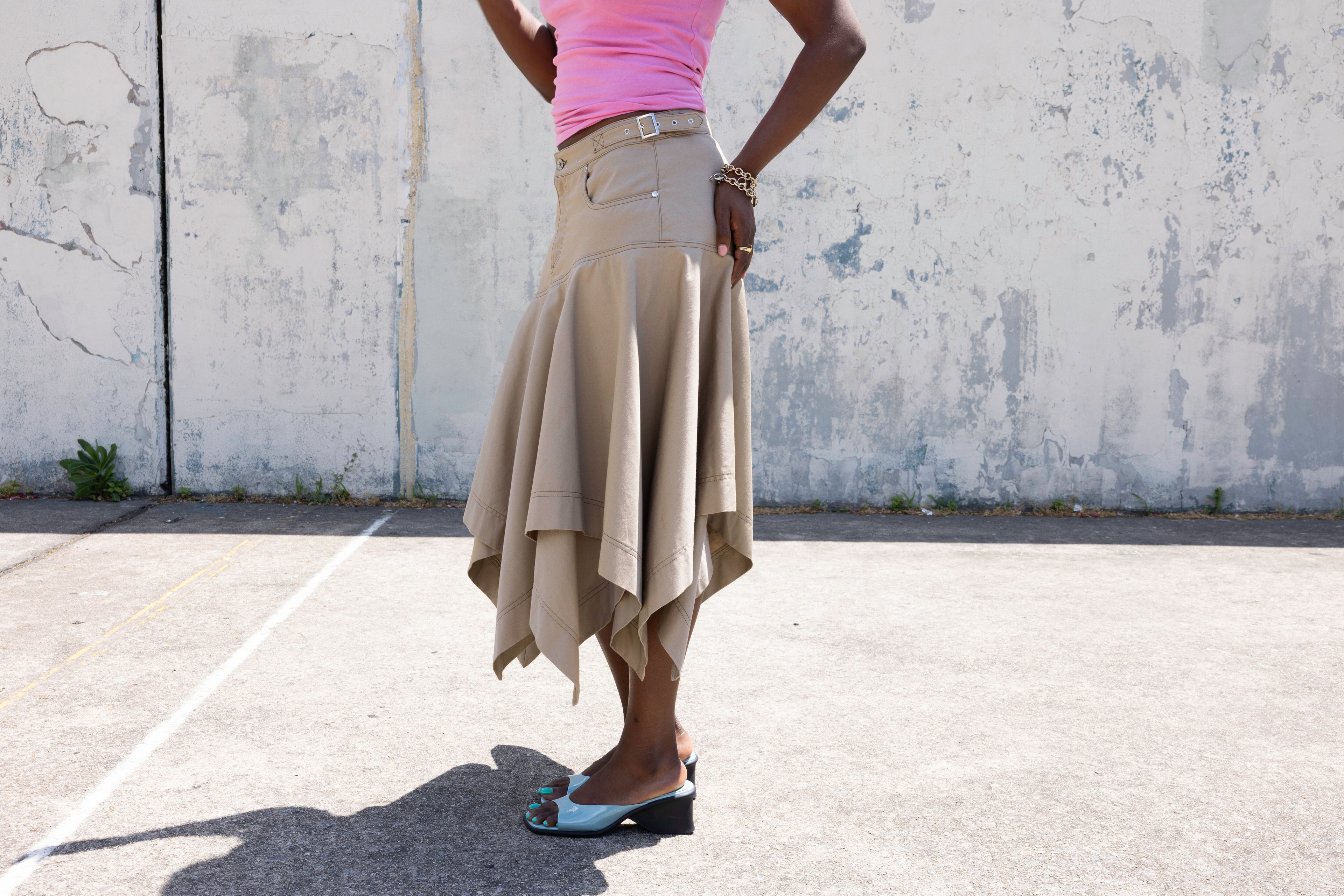 BEDORA KHAKI TWILL SKIRT