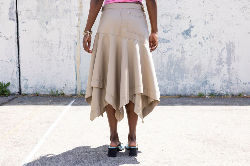 BEDORA KHAKI TWILL SKIRT