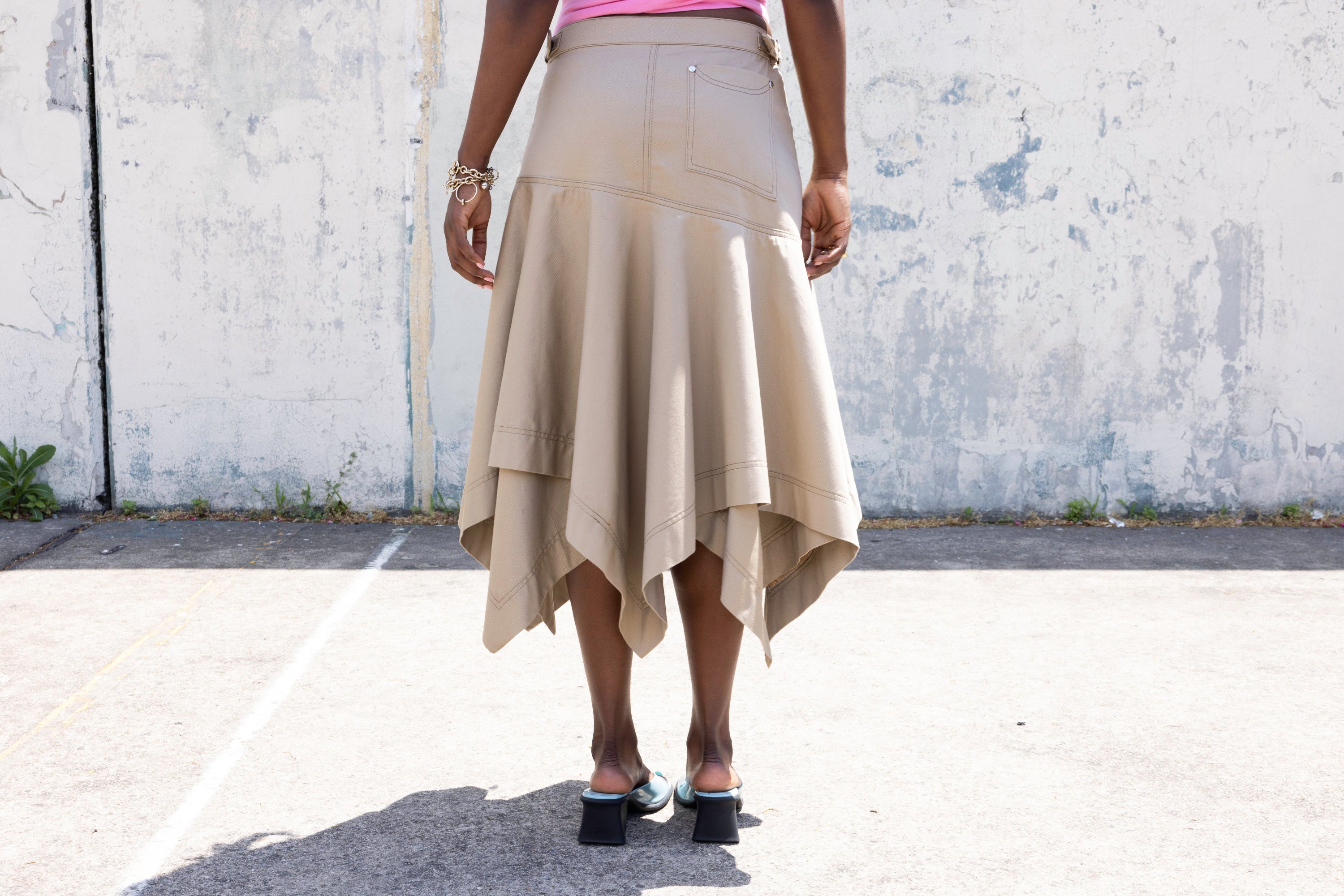 BEDORA KHAKI TWILL SKIRT